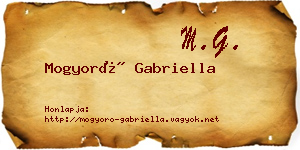 Mogyoró Gabriella névjegykártya